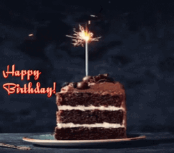 Happy Birthday Cake Choco Slice