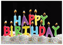 Happy Birthday Cake Letter Candles