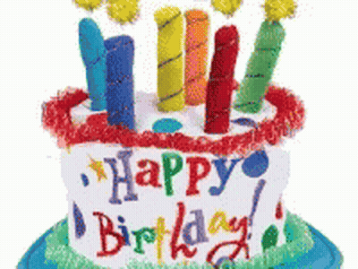 Happy Birthday Cake With Candles GIF
