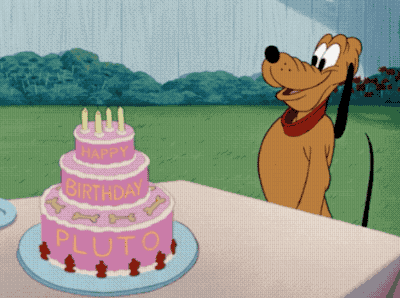 Happy Birthday Cake With Pluto GIF