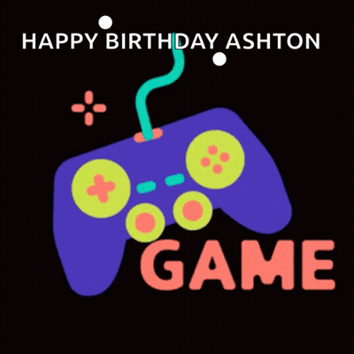 Happy Birthday Card for Ashton Game Controller Game On