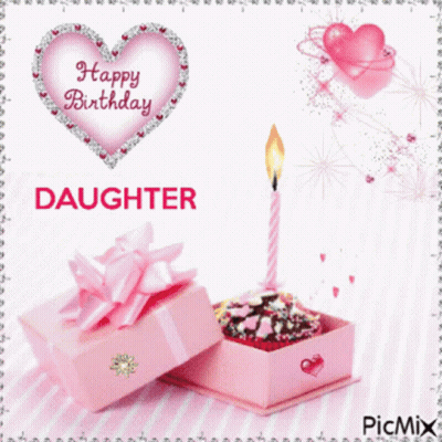 Happy Birthday Card For Daughter GIF