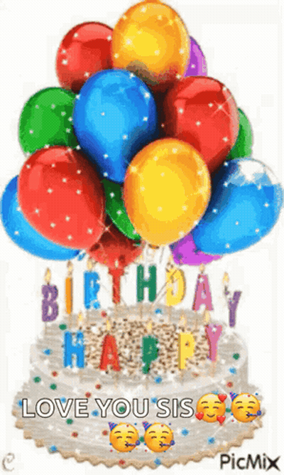 Happy Birthday Card For Daughter With Cake And Candle GIF