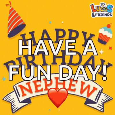Happy Birthday Card For Nephew With Heart GIF