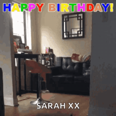 Happy Birthday Card For Sarah GIF