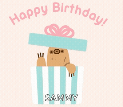 Happy Birthday Card Sloth In Box GIF