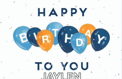 Happy Birthday Card With Balloons And Confetti GIF