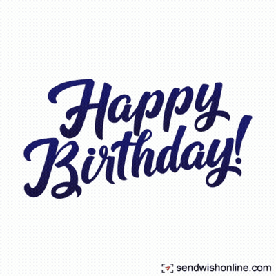 Happy Birthday Card With Colorful Circles GIF