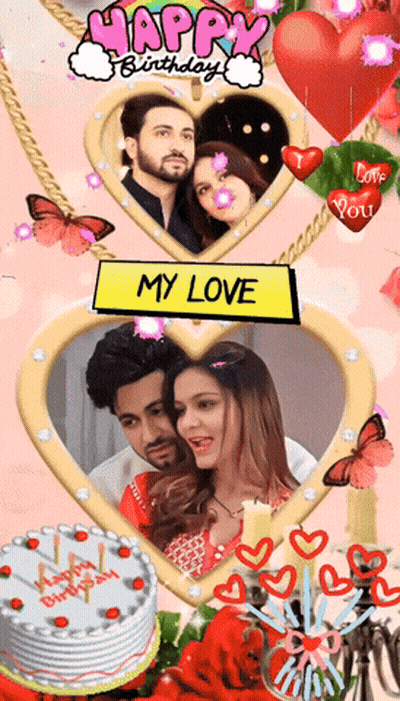Happy Birthday Card With Couple GIF