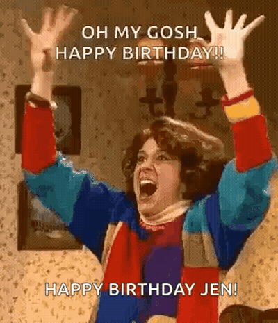 Happy Birthday Cathy Greeting Card With Gifts And Confetti GIF