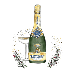 Happy Birthday Champagne Pommery Bottle GIF