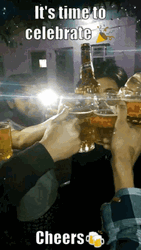 Happy Birthday Cheers Time To Celebrate Meme GIF