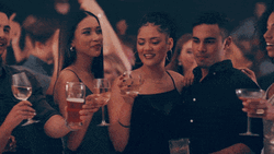Happy Birthday Cheers Wine Party Celebrate Friends GIF