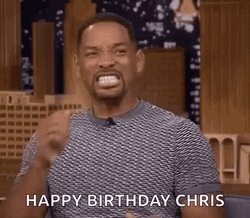 Happy Birthday Chris Anxious Happy Will Smith Applause GIF