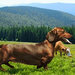 Happy Birthday Dachshund Tongue Out Walking GIF