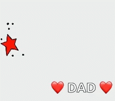 Happy Birthday Dad Creative Text GIF