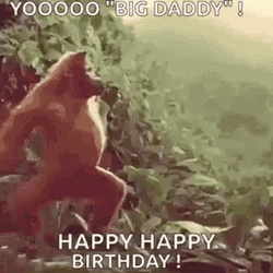 Happy Birthday Dad Dancing Monkey GIF