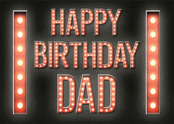 Happy Birthday Dad LED Lights GIF