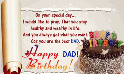Happy Birthday Dad Message Scroll GIF