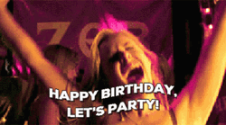 Happy Birthday Dancing Party People GIF