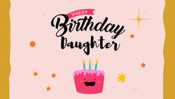 Happy Birthday Daughter Dancing Cake Fun Art GIF