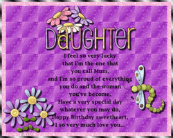 Happy Birthday Daughter Digital Text GIF