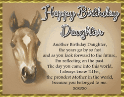 Happy Birthday Daughter Horse Background GIF 