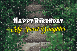 Happy Birthday Daughter Twinkling Stars Background GIF