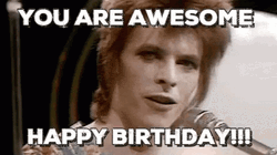 Happy Birthday David Bowie You Are Awesome GIF