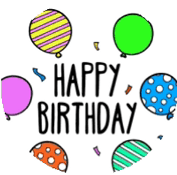 Happy Birthday Dear Friend Balloons GIF