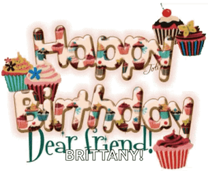 Happy Birthday Dear Friend Brittany GIF