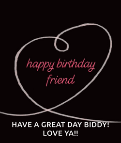Happy Birthday Dear Friend Line Heart GIF