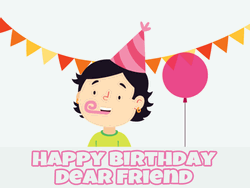 Happy Birthday Dear Friend Wishes Surprise GIF