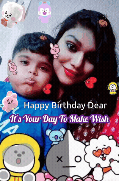 Happy Birthday Dear Make Wish Sign GIF