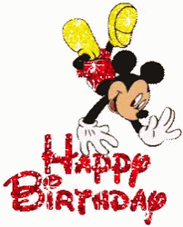 Happy Birthday Disney Shimmering Mickey Mouse GIF