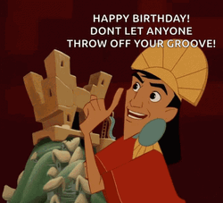 Happy Birthday Disney Smiling Kuzco GIF