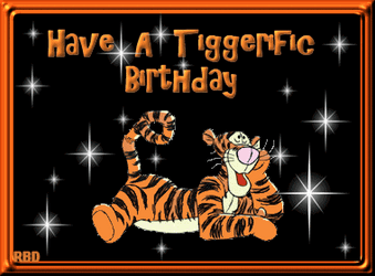 Happy Birthday Disney Sparkling Tigger GIF