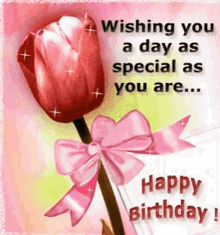 Happy Birthday Diva Animated Special Sparkling Tulip GIF