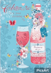 Happy Birthday Diva  Celebrate With Red Wine GIF