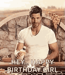 Happy Birthday Diva Cooking Hot Guy Topless Trick GIF