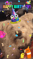 Happy Birthday Dog Licking GIF