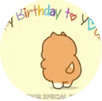 Happy Birthday Dog Sticker