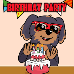 Happy Birthday Friend Cool Dancing Dog GIF