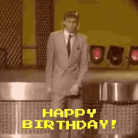 Happy Birthday Friend Funny Vintage Dancing GIF