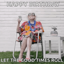 Happy Birthday Friend Grandma Cheers GIF