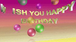 Happy Birthday Friend Moving Golden Text GIF