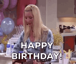 Happy Birthday Friend Phoebe Buffay Singing GIF
