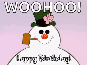 Happy Birthday Frosty The Snowman  GIF