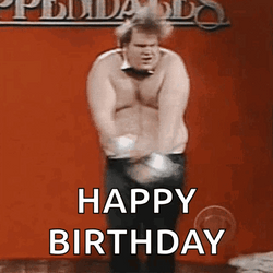 Happy Birthday Funny Chris Farley Dancing GIF