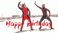 Happy Birthday Funny Dance Spider-Man  GIF